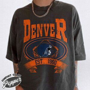Denver Football Classic Look Comfort Colors T-Shirt 166